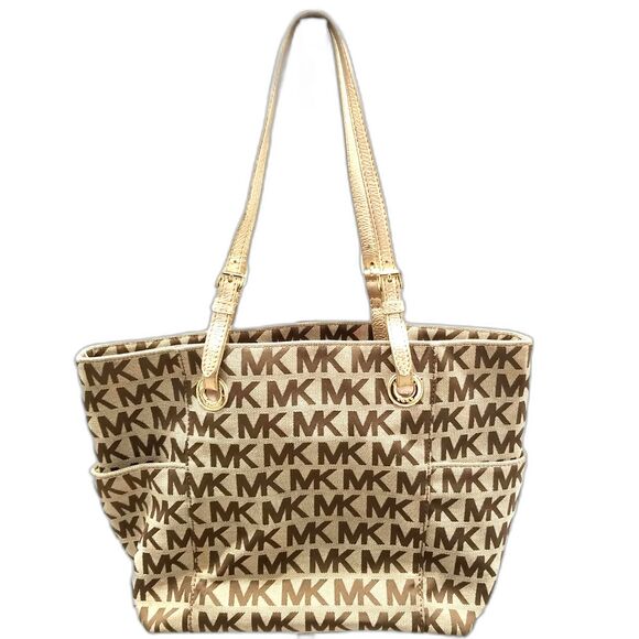 Michael Kors Jet Set Signature Monogram Tote - Picture 2 of 5